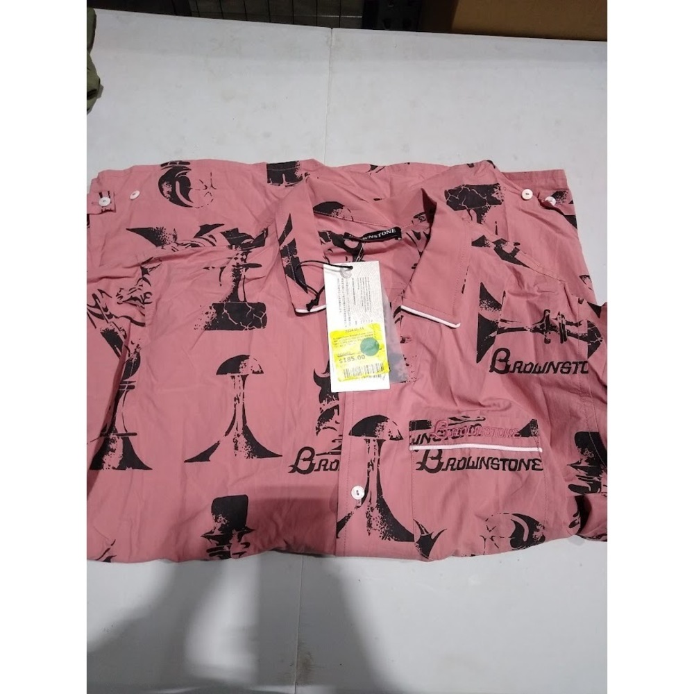 Brownstone Men Club Collar Shirt Rose M